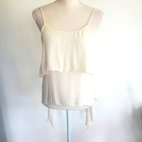 Alice + Olivia White Silk Layered Camisole - Picture 3 of 10